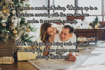 Love is such a wonderful feeling. Waking up to a Christmas morning with ...