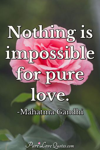 Nothing is impossible for pure love. | PureLoveQuotes